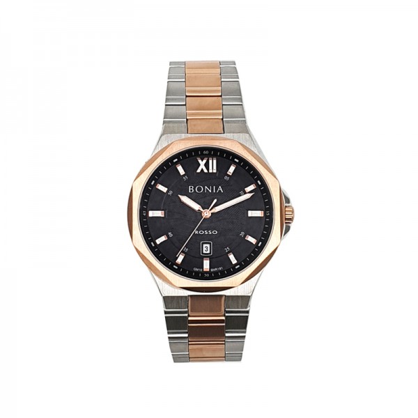 Bonia BNR181-2633 Silver Rosegold Black Lady